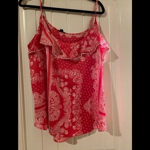 Pink and white cami